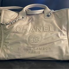 Chanel Large Deauville Tote - Lovingly Used And In Great Condition. Some Scuffing In The Four Corners, Nothing Really Visible When In Use. Purchased In Cannes, France. Comes With Dust Bag And I Might Have The Chanel Shopping Bag It Came In. This Is A Very Light (And Rare) Pink Color, Lamb Skin - Had It Professionally Cleaned Recently. Big Bags For Women Chanel, Chanel Shopping Bag Tote, Vintage Chanel Tote Bag, Chanel Large Shopping Bag, Chanel $95.00 Bag, Womens Tote Bags, Cannes, Chanel Bag, Pink Color