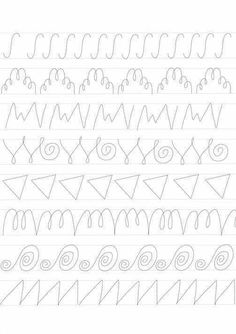 an image of a hand drawn pattern with different shapes and lines on it, including the letters