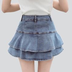 Turn heads and stand out from the crowd this summer with our Mini Flounces Denim Skirt from the 2023 Summer Collection!Why You'll Love ItThis mid-waist. urban-vibe skirt is designed to be the ultimate expression of chic rebellion. Crafted with a unique stonewashed pattern and mini frills. it exudes effortless elegance. The durable zipper and button closure promises convenience and comfort. while the high-quality denim ensures its lasting quality.Key Highlights: Grunge-Inspired Look: Capture the Trendy Non-stretch Skirt For Summer, Non-stretch High Waist Denim Skirt For Summer, Summer Cotton Denim Mini Skirt, Trendy Non-stretch Mid-rise Mini Skirt, Fitted Denim Skirt With Frayed Hem For Summer, Summer Non-stretch Denim Skirt, Trendy Summer Denim Skirt, Non-stretch Denim Skirt For Summer, Trendy Non-stretch Skirt For Spring