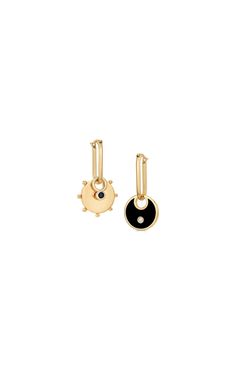 Yin X Yang Earring Charm Set THATCH Yin Yang Earrings, Sterling Silver Charms, Enamel Charms, Charm Set, Sterling Silver Charm, Yin Yang, Charm Earrings, Silver Charms, Gold Vermeil