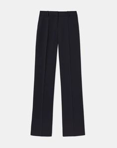 Finesse Crepe Gates Pant | Lafayette 148 New York Modern Tailored Wide Leg Pants With Pressed Crease, Modern Wide Leg Pants With Straight Hem For Office, Modern Tailored Wide Leg Full-length Pants, Modern Tailored Wide Leg Pantsuit, Luxury Straight Leg Pantsuit For Work, Chic Fitted Wide Leg Pants With Straight Hem, Sleek Fitted Wide Leg Pants With Straight Hem, Modern Tailored Wide-leg Pantsuit, Modern Tailored Straight Leg Pantsuit