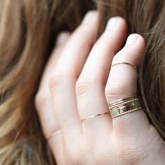 Hand-twisted stackers that look great on any finger. Add a beautiful bit of simple sparkle to your everyday look! Made in our Brooklyn studio with 100% recycled solid 14k gold. Adjustable 14k Gold Double Band Ring, Adjustable Double Band 14k Gold Ring, Heirloom Stackable Open Band Jewelry, Elegant Stackable Engraved Ring With Thick Band, Elegant Engraved Ring With Thick Band And Stackable, Fine Jewelry Open Band Rings With Ring Detail, Fine Jewelry Rings With Open Band Detail, Everyday Open Ring Diamond Cut Jewelry, Everyday Diamond Cut Open Ring Jewelry