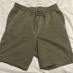 Men’s Sweatpants Shorts From Target. Perfect Condition Never Worn, $27.99 Originally. Size Xs Green Color Khaki Short Length Loungewear Bottoms, Khaki Short Length Bottoms For Loungewear, Casual Athletic Shorts With Comfort Waistband, Khaki Shorts With Pockets For Loungewear, Casual Athletic Shorts With Pockets And Short Inseam, Khaki Relaxed Fit Shorts For Loungewear, Khaki Cotton Lounge Shorts, Khaki Cotton Shorts For Loungewear, Cotton Khaki Shorts For Loungewear