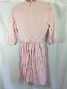 Bouncy Bubblegum Pink Dress Vintage Dress Size XS Small | Etsy Pink Long Sleeve Vintage Dress For Summer, Pink Tea Length Summer Dress, Pink Tea-length Summer Dress, Pink Fitted Casual Vintage Dress, 1950s Style Spring Dress For Vintage Fashion, Pink Knee-length Cotton Dress, Pink Cotton Knee-length Dress, Casual Pink Vintage Dress For Spring, Pink Summer Dress For Vintage Fashion