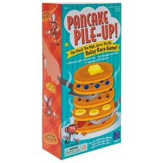 a box of pancake pie - up with the package in it's front