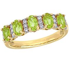 Sure to outshine other accessories, this peridot ring radiates an elegant glow from its gemstone and diamond design. From Bellini. Green Quince, Black Hills Gold Jewelry, Stack Rings, Diy Ombre, Peridot Jewelry, Sparkly Things, Jewelry Post, Black Hills Gold, Peridot Ring