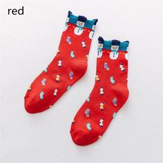 Step into the holiday spirit with these charming Cute Holiday Pattern Socks from Sock Panda. Designed to add a touch of festive fun to your wardrobe, these socks are perfect for women who appreciate both style and comfort.

- Size: Adult Medium
- Material: 70% Cotton, 25% Polyester, 5% Spandex
- Color: Red
- Gender: Female
- Made in China

These socks feature a delightful holiday pattern that is both classy and playful. Crafted with a high-quality fabric blend, they promise durability and a comf Toy Story Socks, Socks Party, Summer Glasses, Fishing Jacket, Singer Fashion, Holiday Socks, Glasses Style, Art Socks, Stylish Socks