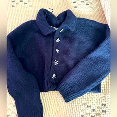 Brand New, Lovely True Navy Blue Color, It Is A Crop Cardigan Zara Blue Fall Cardigan, Blue Zara Cardigan For Spring, Zara Blue Cardigan For Fall, Zara Blue Winter Cardigan, Chic Blue Cardigan For Fall, Chic Blue Winter Cardigan, Blue Cardigan Outfit, Zara Sweater, Navy Blue Color