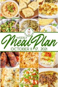 the weekly meal plan for october 11, 2021