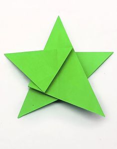 an origami star on a white background