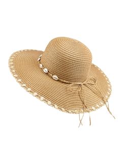 PRICES MAY VARY. Made of soft woven fabric Scallop Trim, Wide Brim, Tie Knot and Shell Decor, Foldable Summer Hat The straw sun hat with wide brim is good for any summer activity, whether it's lounging under the sun, walking, shopping or attending a beach party Give it to your girlfriend, wife, mother, sister or other female friends for birthday, Valentine's Day, Mother's Day, New Year's Day, Christmas, Thanksgiving, etc Please refer to size guide carefully before purchasing at below description Sun Hat For Hawaii, Beach Hat Vintage, Beach Hat For Long Face, Fancy Hats Beach, Elegant Hats Beach, Cute Woven Hat, Capri Sun Hat, Luxury Straw Hat, Summer Dresses With Sun Hats