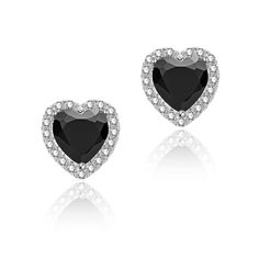 PRICES MAY VARY. 【CLASSICAL&TIMELESS】The cubic zirconia earrings studs are made with sparkle AAA Grade Cubic Zirconia for Diamond-like Brilliance which provides you a peculiar visual feast for a fraction of the price. Featuring a halo with pave AAA quality clear cubic zirconia around and a bling 7mm black heart cz in four prong basket, these dazzling, fashion and elegant design not only reveals diamond-like brilliance, but also lights up the look of your beauty. Simple, Classical and timeless. 【 Heart Halo, Black Heart Earrings, Halo Stud Earrings, Halo Earrings Studs, Steel Post, Cz Stud Earrings, Cubic Zirconia Earrings, Earrings Studs, Cz Earrings