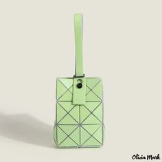 Olivia Mark - Handheld mini phone bag six geometric diamond lattice small square box package frosted new hand-carried key bag Modern Rectangular Phone Bag, Modern Portable Rectangular Phone Bag, Green Portable Rectangular Phone Bag, Green Rectangular Portable Phone Bag, Portable Green Rectangular Phone Bag, Green Rectangular Phone Bag As Gift, Geometric Purse, Mini Luggage, Mini Phone