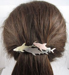 Shark French Barrette 80mm- Hair Accessories- Hair Clips- Shark Jewelry by PINSwithPERSONALITY on Etsy https://www.etsy.com/listing/205638249/shark-french-barrette-80mm-hair Scary Shark, Sharks Scary, Shark Jewelry, French Barrette, Funky Jewelry, Head Band, Barrette Clip, Hair Barrettes, Barrettes