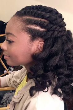 Skai Jackson Curly Black Afro, Barrel Curls, Cornrows, Twists Hairstyle | Steal Her Style Skai Jackson Hairstyles, Braids Twist, Hair Covering, Black Afro, Skai Jackson, Barrel Curls, Natural Hair Twists, Pelo Afro, Natural Hair Styles Easy