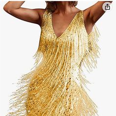 Sexy Backless Sparkly Tassels Fringe Dress Deep Mini Dress Party Cocktail Clubwear Dress Fringe Dresses, Fringe Flapper Dress, Gold Fringe, Latin Dance Dresses, Club Night, 1920s Dress, Mini Robes, Fringe Dress, Vestidos Vintage