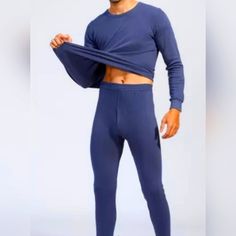 Men's Loungewear Nwt Comfy Fit.. Thick And Soft. Perfect For Cozy Nights And Mornings... Stretch Cotton Winter Sleepwear, Blue Stretch Sets For Winter, Comfortable Blue Winter Bottoms, Blue Lounging Bottoms For Winter, Blue Bottoms For Lounging In Winter, Blue Winter Loungewear Bottoms, Blue Winter Lounging Bottoms, Blue Loungewear Sets For Winter, Fitted Blue Sleepwear For Winter