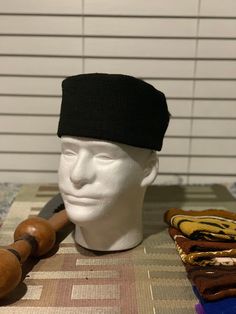 Excited to share this item from my #etsy shop: Black Mudcloth Kufi, African Kufi, Bogolan Kufi, Ethnic Hat, African Hat, Kufi Traditional Handmade Black Hat, Kufi Pattern Crochet, Islamic Topi Men, Crochet Kufi Hat, Kufi Cap, Green Face Mask, Ladies Dress Hats, White Face Mask, African Hats