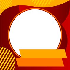 a red and yellow abstract background with a white circle