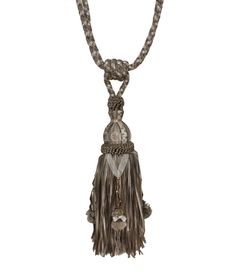 a long necklace with tassels and beads