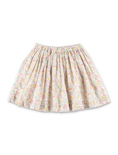 Flower Skirt By Bonpoint. Featuring: Soft Cotton Fabric All-over Floral Print Elastic Waistband Lightweight And BreathableComposition: 100% cotton Playful Cotton Skirt For Spring, Playful White Cotton Skirt, Playful Cotton Lined Skirt, Rosé Model, Printed Pleated Skirt, Flower Skirt, Kenzo Kids, Saint Laurent Shoes, Stella Mccartney Kids