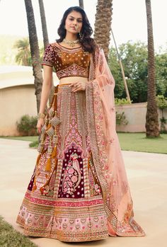 Maroon Bridal Lehenga, Embroidered Bridal Lehenga, Sari Lehenga, Engagement Lehenga, Designer Bridal Lehenga Choli, Velvet Lehenga, Designer Bridal Lehenga, Bridal Lehenga Red, Party Wear Lehenga