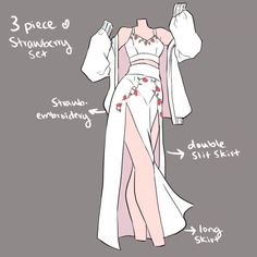 a drawing of a woman's dress with measurements for the waist and shoulders, along with instructions on how to wear it