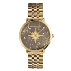 Celestial 35mm Nova Ultra Slim Mushroom & Gold Bracelet Watch | Olivia Burton London Olivia Burton Watch, Vintage Timepiece, Crystal Logo, Guiding Light, Multi Dimensional, Into The Night, Olivia Burton, Autumn Style, Gold Case