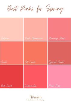 the best pinks for spring are in this color palette, and it's so pretty