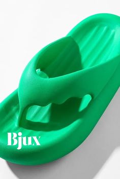 Bjux - Chanclas de primera calidad para exteriores con tracción mejorada - Sandalias de playa unisex Outdoor Couple, Shoe Sole, Slip And Slide, Beach Sandals, Slides, Exterior, Sandals, Green