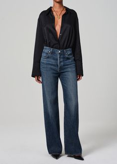 Annina High Rise Wide Leg 30 in Westwood front Luxury Dark Wash Wide Leg Pants For Women, Wide Leg Dark Jeans Outfit, Elegant Wide Leg Dark Wash Jeans, Luxury Wide-leg Classic Jeans, Luxury Dark Wash Wide-leg Pants, Luxury Dark Wash Wide-leg Jeans, Trouser Design, High Rise Wide Leg Jeans, Quiet Luxury