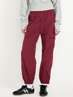 elastic-drawstring waist faux fly front pockets flap-cargo pockets at thigh side-zip hem elasticized cuffs sits at belly button loose hip and thigh tapered leg hits at ankle 29" regular inseam 27" petite inseam 32" tall inseam models are approx.  5'9" and wear sizes s (4), l (12), and xl (18)machine wash according to the care instruction label  . Best Holiday gift for Women , perfect Joggers for Christmas! Cargo Joggers, Family Pajamas, Old Navy Women, Big And Tall, Petite Size, Belly Button, Jogger Pants, Pretty Things, Drawstring Waist