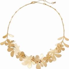 $128 Kate Spade Garden Botanical Necklace Gold-Tone New Formal Necklaces For Spring, Spring Gift Jewelry By Kate Spade, Kate Spade Necklaces For Wedding, Chic Gold Kate Spade Jewelry, Botanical Necklace, Garden Botanical, Spade Jewelry, Kate Spade Jewelry, Necklace Gold