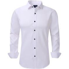 Fabric Type40% Cotton, 60% Polyester Care Instructionsmachine Wash Originimported Closure Typebutton Men's Dress Shirt Fabric Is Made Of A Blend Of 40% Cotton, 60% Polyester, The Fabric Is Soft, Comfortable And Breathable To Wear. Elastic Fabric, Wrinkle-Free After Washing In Water. Do Not Fade. No Shrinkage. Easy Care. Regular Fit Cut Style, Classic Lapels, Can Be Knotted In A Variety Of Ties And Bow Ties. Minimalist Design With No Chest Pockets. Adjustable Cuffs, Two Button Positions For Size Slim Fit Shirt With Casual Collar And Placket, Cotton Dress Shirt With Casual Collar For Office, Slim Fit Dress Shirt With Casual Collar, Fitted Dress Shirt With Casual Collar For Work, Slim Fit Button-up Shirt With Button Closure, Semi-formal Slim Fit Dress Shirt With Casual Collar, Business Casual Button-up Dress Shirt With Placket, Solid Color Button-up Dress Shirt, Semi-formal Button-up Shirt With Placket