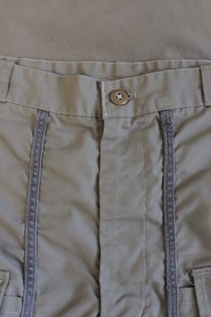 "Vintage Penney's Foremost Pants - 32\" x 30\" > Excellent vintage condition > Imperfections - missing size / care tag > Imperfections: a couple small, light marks on front of legs (pictured) > Imperfections: light wear and very light discoloration on bottom front of both legs (pictured) > Classic 60's / 70's Penney's Foremost field / hunting pants > Solid beige / tan throughout with gray trim at front pockets > Soft and perfectly worn in lightweight material > Wide belt Fitted Khaki Bottoms With Patch Pockets, Fitted Khaki Pants With Hip Pockets, Vintage Fitted Bottoms With Cargo Pockets, Fitted Khaki Work Pants With Belt Loops, Fitted Khaki Bottoms With Belt Loops, Vintage Trousers With Side Pockets, Hunting Pants, Solid Beige, Gray Trim