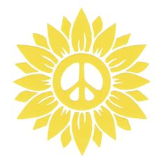 Sunflower of Peace Sticker Peace Sign Graphic, Flower Peace Sign, Peace Sticker, Sunflower Petals, Painted Clothes Diy, Mosaic Design, Clothes Diy, Vinyl Signs, Painted Clothes