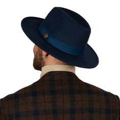 "Our handmade winter fedora hats are chic and stylish accessories for every occasions.  They are classic accessories with their vintage styles for winter / fall day and night.  They are also great gift for her and for him.   They have internal drawstring for adjustable fit from 55 cm to 59 cm. Our faux felt fedoras are unisex and looks perfect for everyone.  Color : Dark Blue   Brim size : 7 cm ( 2.75\") Crown : 12.7 cm (5\") Ribbon : 3 cm grosgrain ribbon You can brush with softly brush and wip Formal Blue Winter Hat, Blue Formal Winter Hat, Blue Flat Brim Fedora For Winter, Blue Flat Cap For Fall, Blue Fedora With Short Brim For Fall, Blue Flat Brim Fedora For Fall, Blue Short Brim Fedora For Fall, Fitted Blue Flat Cap, Navy Flat Cap For Winter