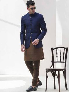 Traditional Fall Sherwani For Formal Occasions, Traditional Fall Formal Sherwani, Traditional Long Sleeve Nehru Jacket For Workwear, Classic Long Sleeve Sherwani For Eid, Festive Sherwani With Long Sleeves, Semi-formal Long Sleeve Nehru Jacket For Fall, Tailored Long Sleeve Festive Sherwani, Festive Long Sleeve Tailored Sherwani, Traditional Long Sleeve Blazer With Buttons