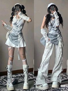 Angel Grunge Aesthetic Outfits, Crazy Winter Outfits, How To Draw A Jacket Tied Around A Waist, Black Fishnet Top Outfit, Cyberspace Aesthetic Outfits, Royale High Tomboy Outfits, Really Cute Clothes, Art Outfits Drawing Y2k, Overalls Cute Outfit