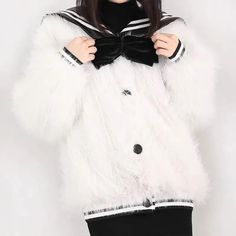 𝔇𝔢𝔱𝔞𝔦𝔩𝔰: Style: Kawaii Goth, E-girls, Kawaii Material: Vegan faux fur This coat is perfect for any Sailor Moon fan! The fluffy material and kawaii sailor collar add a touch of fun and whimsy to any outfit, while the warm fabric keeps you cozy on cold days. Enjoy free shipping with a purchase of over 80$ SIZE CHEST SHOULDER SLEEVE LENGTHS 42 in 21 in 20 in 25 inM 43 in 22 in 21 in 26 inL 44 in 22 in 21 in 26 inItem measured by hands may have 1-2 in differences.SIZE CHEST SHOULDER SLEEVE LE Sailor Moon S, Style Kawaii, Warm Fabric, Fluffy Coat, Kawaii Goth, Sailor Collar, Swimsuit Tops, Bra Lingerie, Fur Jacket