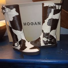 Hogan Cow Hide Sneakers Boots, Real Cow Hide. Size 35.5 / 5.5 Cow Hide Shoes, Hogan Shoes, Ethiopian Opal Ring, Hogan Sneakers, Cow Hide, Sneaker Heels, Heel Boots, Sneakers Boots, Opal Rings