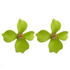 3d Flower Post Earrings Light Green With Gold So Pretty For Any Season More Than 1 Inch Long Post Earrings Most Of My Other Earrings Are Dangle Types That Can Be Upgraded To Solid Sterling Silver Or 14k Gold Filled Wires So If You Have Sensitive Ears Like Me, Check My Other Items For That Type. I Have A Background In Jewelry Design In Nyc And I Buy My Ear Wires From A Legitimate Metal Source Jewelry Supplies Company. I Can't Wear Metals Other Than Stainless Steel, Gold Or Real 925 Sterling, Or E 3d Flower Shaped Earrings, Spring Jewelry With 3d Flowers, Flower-shaped Earrings For Spring Party, Spring Party Earrings With 3d Flowers, Spring Party Flower Earrings With 3d Flowers, Spring Party 3d Flower Earrings, Summer Party 3d Flower Earrings, Spring Flower Earrings For Pierced Ears, Spring Flower Shaped Jewelry With 3d Flowers