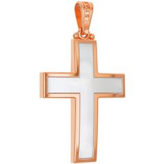 Our Christian Baptism Traditional Grooved Cross is a timeless and elegant piece that is perfect for commemorating any baptism. Handcrafted in solid gold, this cross can be purchased alone or with a chain. Whether you're looking for a simple and classic piece to wear every day or a special keepsake, this cross is a great choice! Elegant Crucifix Cross Necklace For Baptism, White Cross Necklace For First Communion, White Cross Necklace For Baptism, White Cross Pendant Necklace For Baptism, Classic White Cross Necklace For Formal Occasions, Elegant Cross Charms For First Communion, Elegant Cross-shaped Jewelry For First Communion, Elegant Cross Jewelry And Charms For First Communion, Christian Baptism