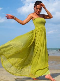 Olive green silk chiffon Strapless  Beach evening by Onumadress, ฿1,150.00 Beach Evening, Comfy Wear, Sun Dress, Green Silk, Long Maxi, Silk Chiffon, Sizing Chart, Evening Dress, Sundress