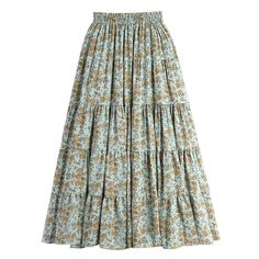 Step out in style in this unique, vibrant Luexco Floral Skirt! Crafted with a mix of retro floral patchwork and a high-end Polyester blend, this A-line swing skirt fits snugly around your waist for a flattering look. Size Note: Please carefully review sizing chart to select the correct size before purchase.Comes in Sizes: One Size-With a maximum waist measurement of 110cm and 96cm length, it's easy to express your style while staying stylish and comfortable.Attention!Sizes: In some cases, our cl Casual Long Skirt With Floral Patchwork, Summer Patchwork Tiered Skirt, Bohemian Patchwork Skirt For Spring, Spring Blue Patchwork Skirt, Flowy Long Skirt With Floral Patchwork, Blue Patchwork Skirt For Spring, Spring Patchwork Long Skirt, Spring Green Patchwork Maxi Skirt, Flowy Tiered Maxi Skirt With Floral Patchwork