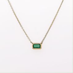 Bezel Necklace, Emerald Jewelry, Bezel Setting, Diamond Rings, Diamond Necklace, Emerald, Rose Gold, Pendant Necklace, Gemstones