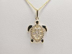 14k solid real yellow gold color turtle charm pendent and cable chain comes in 16 inch and 18 inch lobster lock high quality supper genuine high quality high polish great finish great price aaaa shiny cubiz zirconia micro fave setting guarantte real 14k gold mark and stamp luxuray attractive look come in nice gift box make it beautiful gift for any occasion Yellow Gold Color, Turtle Charm, Solid Yellow, Cable Chain, Pendant Necklaces, Necklace Etsy, Jewelry Necklace Pendant, Gold Color, Best Gifts