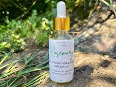 Hair Serum Growth, Natural Hair Serum, Hair Serums, Hair Hydration, Rosemary Hair, Serum Hair, Rosemary Essential Oil, Strengthen Hair, Organic Hair Care