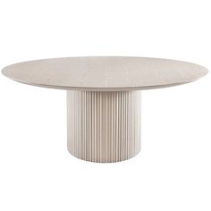 an oval table with pleated edges in white