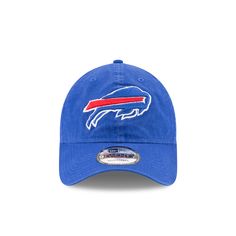 The Buffalo Bills Core Classic 9TWENTY Adjustable Cap features an embroidered Bills logo at the front panels with a woven tab displaying the team logo on a D-Ring closure at the rear. Game Day Cap With Logo Patch, Blue Baseball Cap With Logo For Sports, Blue Baseball Cap With Logo Patch For Sports, Dad Cap With Embroidered Logo For Fan Gear, Blue Curved Bill Dad Hat For Sports, Blue Dad Hat With Curved Bill For Sports, Blue Sports Dad Hat With Curved Bill, Casual Blue Hat For Fan Gear, Casual Blue Fan Gear Hat